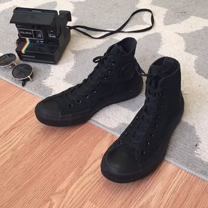All Black Hightop Converse